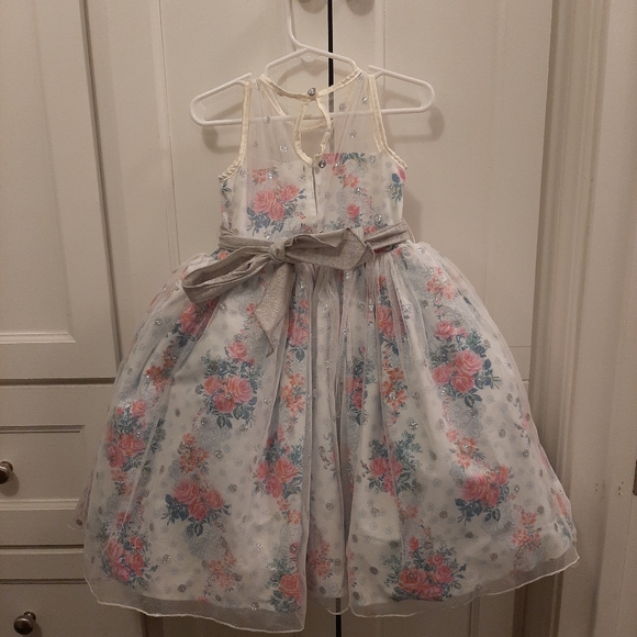 Magpie and Mabel 2T special occasion sparkly floral polka dot dress - Picture 2 of 9